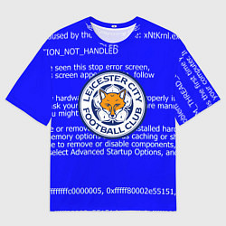 Футболка оверсайз мужская Лестер сити код, цвет: 3D-принт