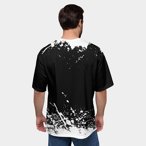 Мужская футболка оверсайз Тоттенхэм Хотспур белые краски / 3D-принт – фото 4