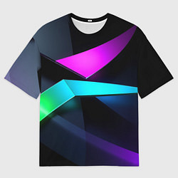 Мужская футболка оверсайз Neon colored geometric