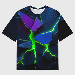 Мужская футболка оверсайз Neon tile