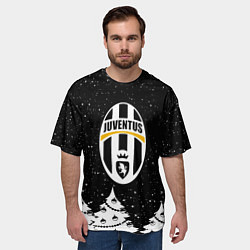 Футболка оверсайз мужская Ювентус новый год, цвет: 3D-принт — фото 2