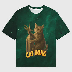 Футболка оверсайз мужская Cat Cong пародия на Кинг Конг, цвет: 3D-принт