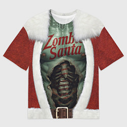 Мужская футболка оверсайз Костюм зомби Санты Клауса на новый год