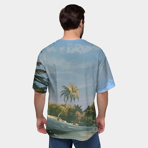 Мужская футболка оверсайз Лови волну - чотко мем / 3D-принт – фото 4