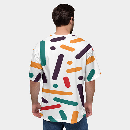 Мужская футболка оверсайз Oval oil / 3D-принт – фото 4