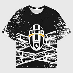 Футболка оверсайз мужская Juventus подедитель краски, цвет: 3D-принт