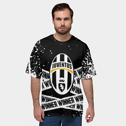 Футболка оверсайз мужская Juventus подедитель краски, цвет: 3D-принт — фото 2