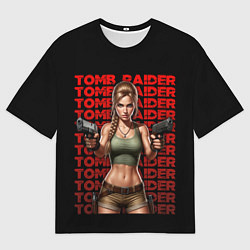 Мужская футболка оверсайз Лара с пистолетами