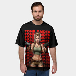 Футболка оверсайз мужская Лара с пистолетами, цвет: 3D-принт — фото 2