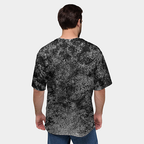 Мужская футболка оверсайз Ворон в круге рун и компас вегвизир / 3D-принт – фото 4