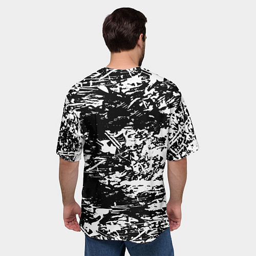 Мужская футболка оверсайз Боруссиа белые краски / 3D-принт – фото 4