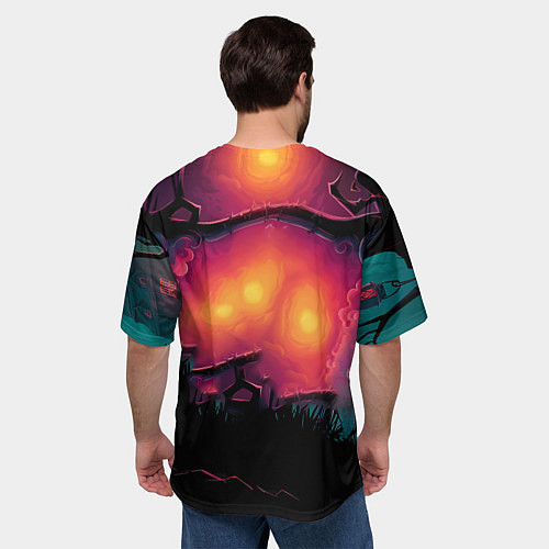 Мужская футболка оверсайз Лошадь рок стиль / 3D-принт – фото 4