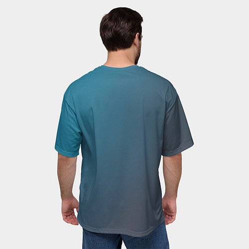 Мужская футболка оверсайз Лошадь в новогоднем стиле / 3D-принт – фото 4