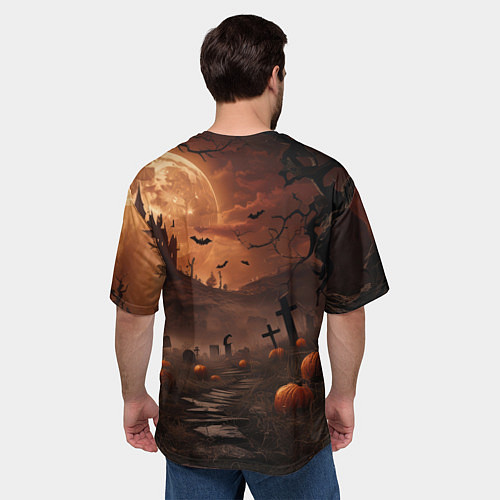 Мужская футболка оверсайз Мумия в ожидании / 3D-принт – фото 4