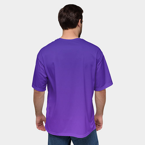 Мужская футболка оверсайз The color is purple / 3D-принт – фото 4