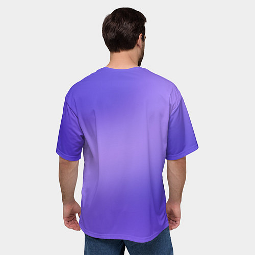 Мужская футболка оверсайз Color purple gradient / 3D-принт – фото 4