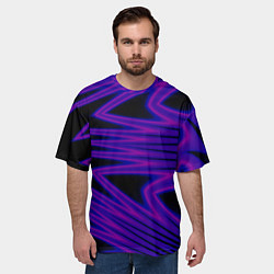 Футболка оверсайз мужская Color neon blue, цвет: 3D-принт — фото 2