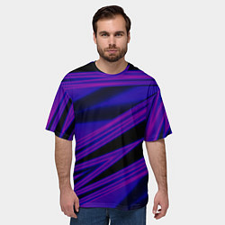Футболка оверсайз мужская Color multi-colored neon, цвет: 3D-принт — фото 2