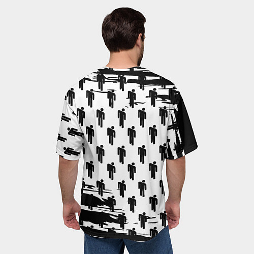 Мужская футболка оверсайз Манчестер сити краски люди / 3D-принт – фото 4