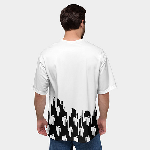 Мужская футболка оверсайз Ювентус краски люди / 3D-принт – фото 4