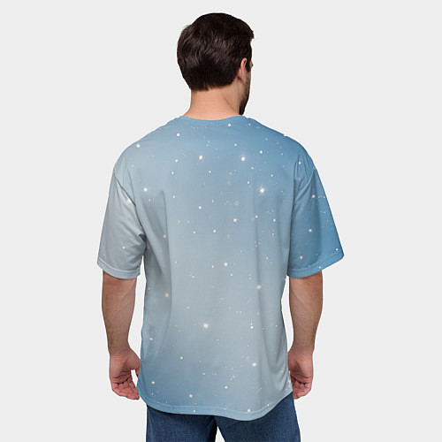 Мужская футболка оверсайз Санта торчит из трубы / 3D-принт – фото 4