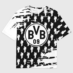 Футболка оверсайз мужская Borussia люди краски, цвет: 3D-принт