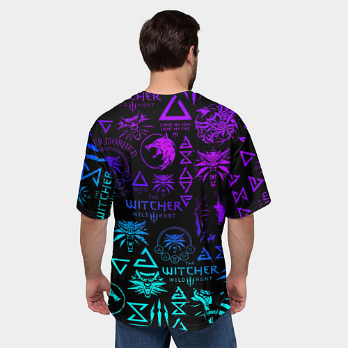 Мужская футболка оверсайз Barcelona x the Witcher / 3D-принт – фото 4