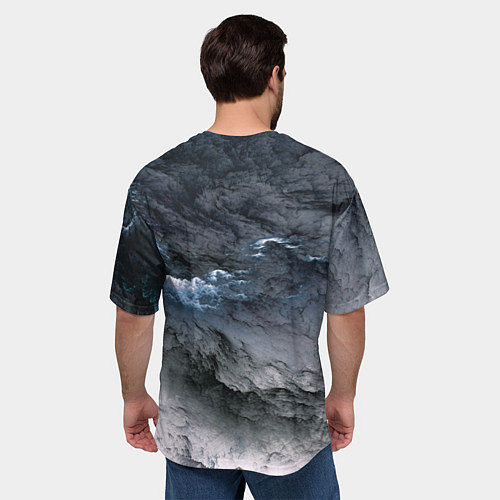 Мужская футболка оверсайз Славянский символ оберег белобог / 3D-принт – фото 4