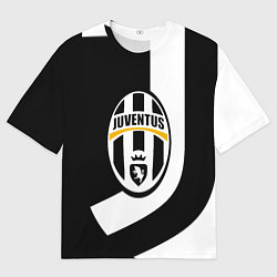 Мужская футболка оверсайз Ювентус полосы спорт линии