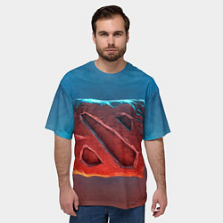 Футболка оверсайз мужская Dota 2: Symbol, цвет: 3D-принт — фото 2