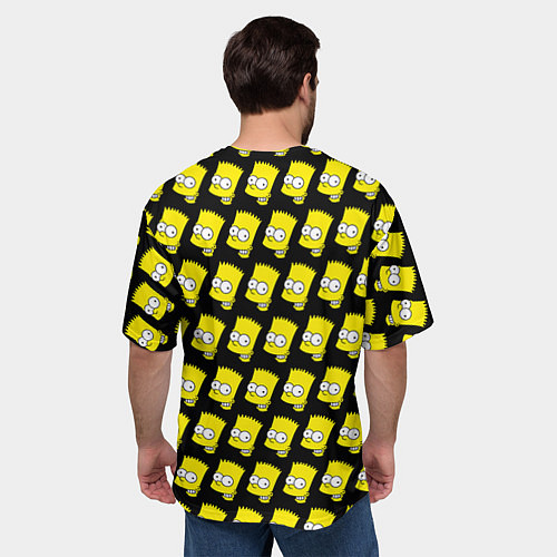 Мужская футболка оверсайз Барт Симпсон: узор / 3D-принт – фото 4