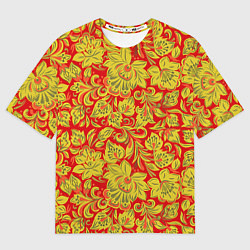 Футболка оверсайз мужская Хохлома, цвет: 3D-принт