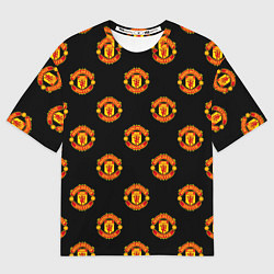 Футболка оверсайз мужская Manchester United Pattern, цвет: 3D-принт