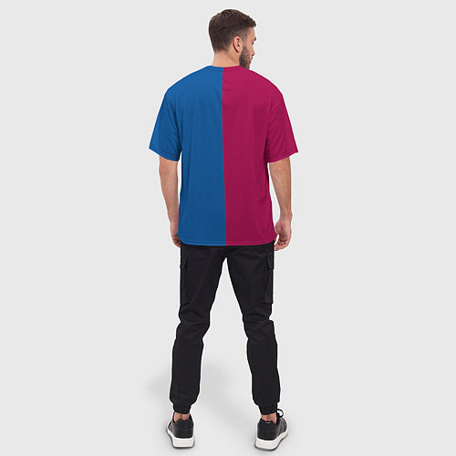 Мужская футболка оверсайз Barca Football / 3D-принт – фото 4