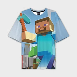 Мужская футболка оверсайз Minecraft World