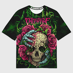 Футболка оверсайз мужская BFMV: Roses Skull, цвет: 3D-принт