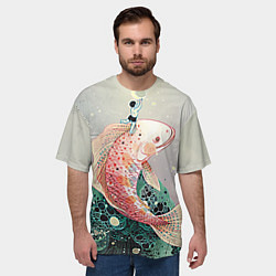 Футболка оверсайз мужская Рыба, цвет: 3D-принт — фото 2