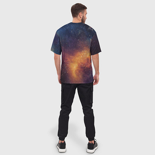 Мужская футболка оверсайз Космос / 3D-принт – фото 4