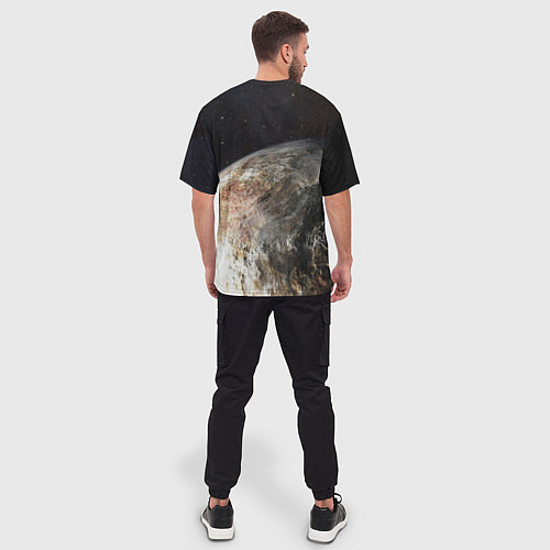 Мужская футболка оверсайз Плутон / 3D-принт – фото 4