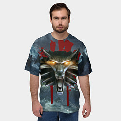 Футболка оверсайз мужская Амулет Ведьмака, цвет: 3D-принт — фото 2