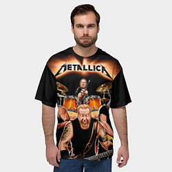 Футболка оверсайз мужская Metallica Band, цвет: 3D-принт — фото 2
