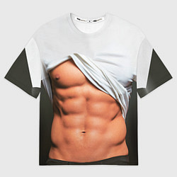 Футболка оверсайз мужская Идеальное тело, цвет: 3D-принт