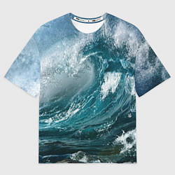 Футболка оверсайз мужская Волна, цвет: 3D-принт