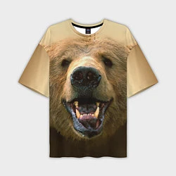 Мужская футболка оверсайз Взгляд медведя
