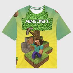 Мужская футболка оверсайз Minecraft Tree