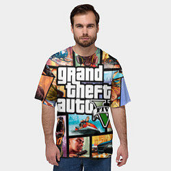 Футболка оверсайз мужская GTA 5: City Stories, цвет: 3D-принт — фото 2
