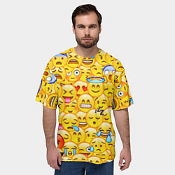 Футболка оверсайз мужская Emoji, цвет: 3D-принт — фото 2