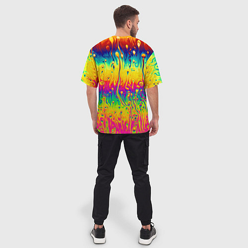 Мужская футболка оверсайз Tie dye / 3D-принт – фото 4