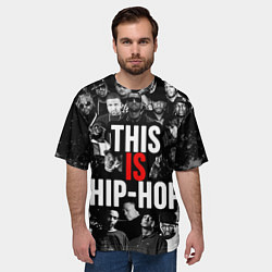 Футболка оверсайз мужская This is hip-hop, цвет: 3D-принт — фото 2