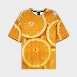 Футболка оверсайз мужская Апельсин, цвет: 3D-принт